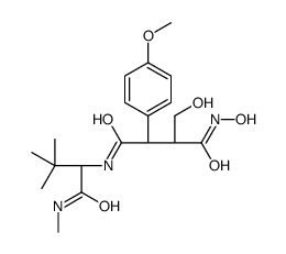 (2S,3R)-N-[(2S)-3,3-dimethyl-1-(methylamino)-1-oxobutan-2-yl]-N'-hydroxy-3-(hydroxymethyl)-2-(4-methoxyphenyl)butanediamide Structure