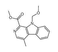 1-methoxycarbonyl-N-methoxymethyl-4-methyl-9H-pyrido[3,4-b]indole结构式