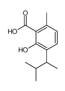 2-hydroxy-6-methyl-3-(3-methylbutan-2-yl)benzoic acid结构式