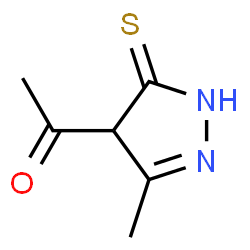 Ethanone, 1-(4,5-dihydro-3-methyl-5-thioxo-1H-pyrazol-4-yl)- (9CI)结构式