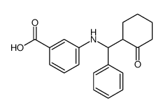 3-[[(2-oxocyclohexyl)-phenylmethyl]amino]benzoic acid Structure