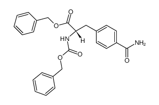 benzyl (S)-2-(((benzyloxy)carbonyl)amino)-3-(4-carbamoylphenyl)propanoate结构式