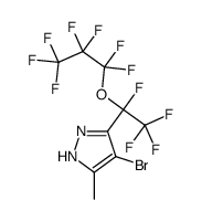 4-bromo-5-methyl-3-[1,2,2,2-tetrafluoro-1-(1,1,2,2,3,3,3-heptafluoropropoxy)ethyl]-1H-pyrazole Structure