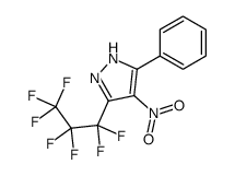 5-(1,1,2,2,3,3,3-heptafluoropropyl)-4-nitro-3-phenyl-1H-pyrazole结构式