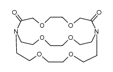 4,7,13,16,21,24-hexaoxa-1,10-diaza-bicyclo[8.8.8]hexacosane-2,9-dione结构式