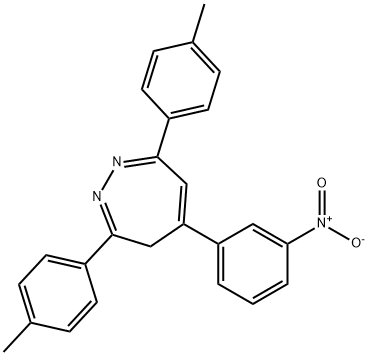 5-(m-Nitrophenyl)-3,7-di-p-tolyl-4H-1,2-diazepine结构式