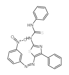 Thiourea,N-[5-[2-(3-nitrophenyl)diazenyl]-4-phenyl-2-thiazolyl]-N'-phenyl-结构式