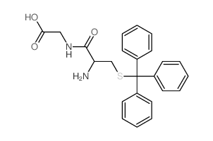 (R)-2-(2-氨基-3-(三苯甲硫基)丙酰氨基)乙酸结构式
