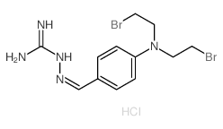 Hydrazinecarboximidamide,2-[[4-[bis(2-bromoethyl)amino]phenyl]methylene]-, hydrochloride (1:1)结构式