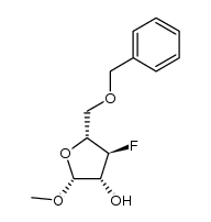 methyl 5-O-benzyl-3-fluoro-3-deoxy-β-D-arabino-furanoside Structure