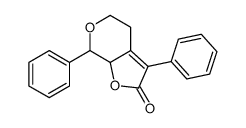 3,7-diphenyl-4,5,7,7a-tetrahydrofuro[2,3-c]pyran-2-one结构式