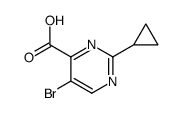 5-bromo-2-cyclopropylpyrimidine-4-carboxylic acid structure