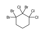 1,1,2-tribromo-2,3,3-trichlorocyclohexane Structure