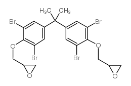 2,2'-[(1-methylethylidene)bis[(2,6-dibromo-4,1-phenylene)oxymethylene]]bisoxirane structure