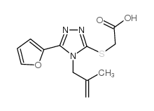 [5-furan-2-yl-4-(2-methyl-allyl)-4 h-[1,2,4]triazol-3-ylsulfanyl]-acetic acid structure