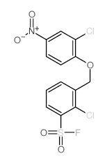 Benzenesulfonylfluoride, 2-chloro-3-[(2-chloro-4-nitrophenoxy)methyl]-结构式