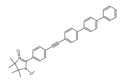 4,4,5,5-tetramethyl-2-(4-[1,1':4',1'']terphenyl-4-ylethynylphenyl)-4,5-dihydro-1H-imidazole 1-oxyl 3-oxide结构式