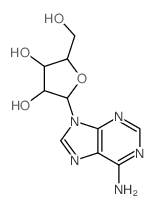 2-(6-aminopurin-9-yl)-5-(hydroxymethyl)oxolane-3,4-diol结构式