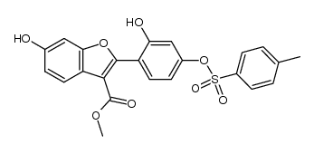 Methyl 6-hydroxy-2-[2-hydroxy-4-(tosyloxy)phenyl]benzo[b]furan-3-carboxylate结构式