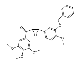 3-benzyloxy-3',4,4',5'-tetramethoxychalcone epoxide结构式