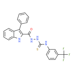 2-[(3-PHENYL-1H-INDOL-2-YL)CARBONYL]-N-[3-(TRIFLUOROMETHYL)PHENYL]-1-HYDRAZINECARBOTHIOAMIDE结构式