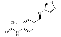 Acetamide,N-[4-[(4H-1,2,4-triazol-4-ylimino)methyl]phenyl]-结构式