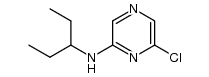 6-chloro-[N-(1-ethyl)propyl]pyrazine-2-amine结构式