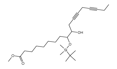 methyl 9-[(tert-butyldimethylsilyl)oxy]-10-hydroxy-12,15-octadecadiynate Structure