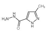 5-甲基-1H-吡唑-3-碳酰肼结构式