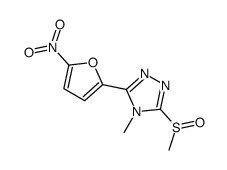 4-methyl-3-methylsulfinyl-5-(5-nitrofuran-2-yl)-1,2,4-triazole结构式