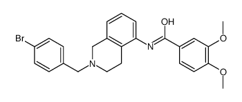 N-[2-[(4-bromophenyl)methyl]-3,4-dihydro-1H-isoquinolin-5-yl]-3,4-dimethoxybenzamide结构式