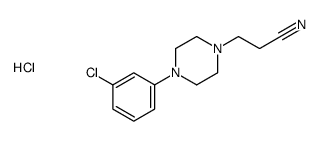 4-(3-chlorophenyl)piperazine-1-propiononitrile monohydrochloride结构式