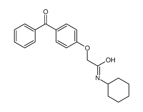2-(4-benzoylphenoxy)-N-cyclohexylacetamide Structure