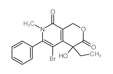 1H-Pyrano[3,4-c]pyridine-3,8(4H,7H)-dione,5-bromo-4-ethyl-4-hydroxy-7-methyl-6-phenyl-结构式