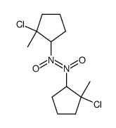 (E)-1,2-bis(2-chloro-2-methylcyclopentyl)diazene 1,2-dioxide Structure