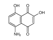 1,4-Naphthalenedione, 5-amino-2,8-dihydroxy- (9CI) Structure