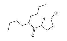 N,N-dibutyl-5-oxopyrrolidine-2-carboxamide structure