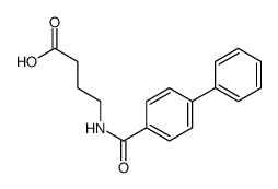 4-[(4-phenylbenzoyl)amino]butanoic acid Structure
