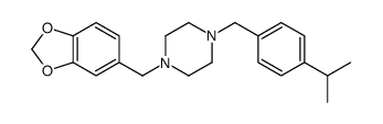 1-(1,3-benzodioxol-5-ylmethyl)-4-[(4-propan-2-ylphenyl)methyl]piperazine Structure