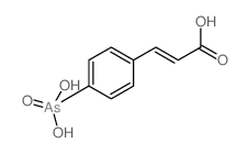 (E)-3-(4-arsonophenyl)prop-2-enoic acid结构式