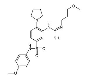 1-[5-[(4-methoxyphenyl)sulfamoyl]-2-pyrrolidin-1-ylphenyl]-3-(3-methoxypropyl)thiourea Structure