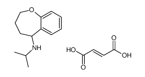 (E)-4-hydroxy-4-oxobut-2-enoate,propan-2-yl(2,3,4,5-tetrahydro-1-benzoxepin-5-yl)azanium Structure