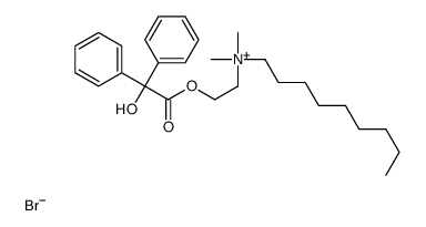 2-(2-hydroxy-2,2-diphenylacetyl)oxyethyl-dimethyl-nonylazanium,bromide Structure