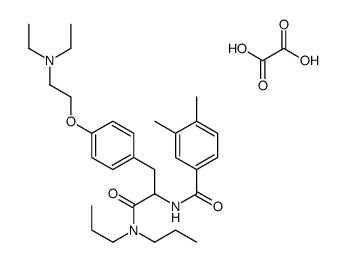 N-[3-[4-[2-(diethylamino)ethoxy]phenyl]-1-(dipropylamino)-1-oxopropan-2-yl]-3,4-dimethylbenzamide,oxalic acid结构式