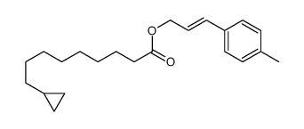 3-(4-methylphenyl)prop-2-enyl 9-cyclopropylnonanoate结构式