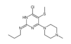 4-chloro-6-(4-methylpiperazin-1-yl)-5-methylsulfanyl-N-propylpyrimidin-2-amine Structure