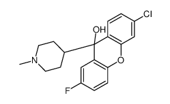 6-chloro-2-fluoro-9-(1-methylpiperidin-4-yl)xanthen-9-ol结构式