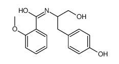 N-[1-hydroxy-3-(4-hydroxyphenyl)propan-2-yl]-2-methoxybenzamide结构式