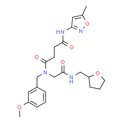 Butanediamide, N-[(3-methoxyphenyl)methyl]-N-(5-methyl-3-isoxazolyl)-N-[2-oxo-2-[[(tetrahydro-2-furanyl)methyl]amino]ethyl]- (9CI)结构式