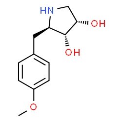 3,4-Pyrrolidinediol, 2-[(4-methoxyphenyl)methyl]-, (2R,3R,4S)-rel- (9CI) structure